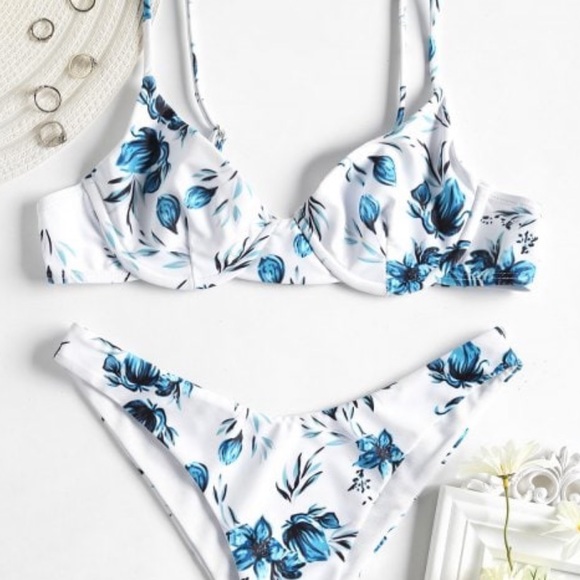 floral underwire bikini